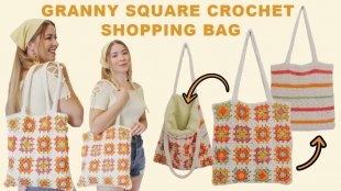 you tube crochet tote bag solid granny square