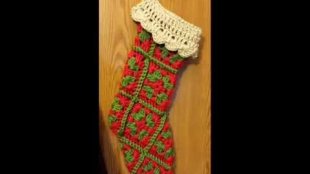 crochet granny square stocking on you tube